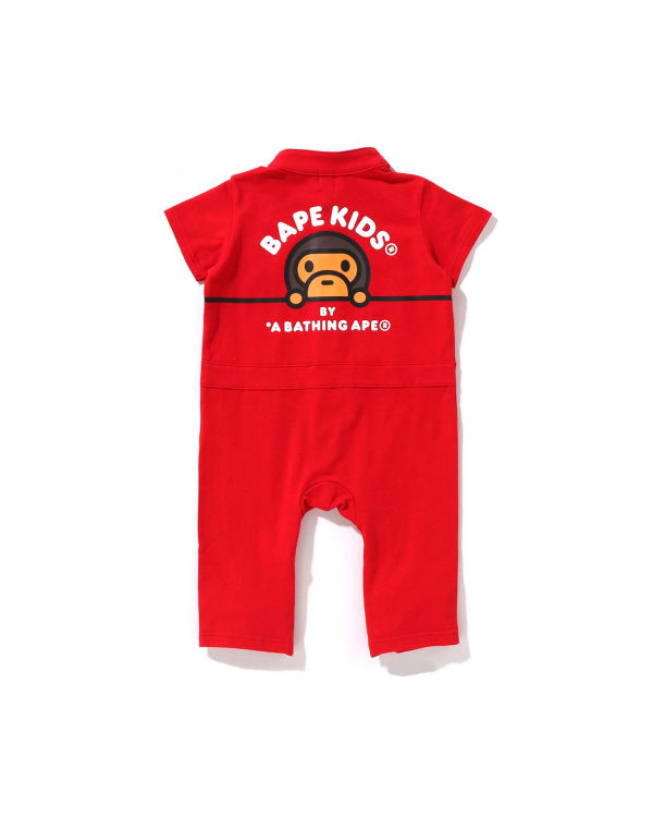 Bodysuit Bape Milo Carreras Romper Niños Rojas Claro | PTSGL-0328