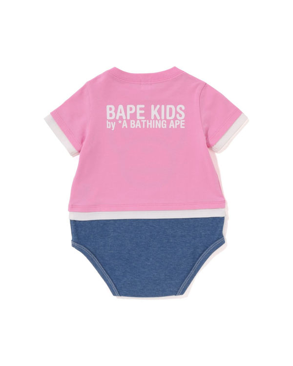 Bodysuit Bape Milo Face Layered Niños Rosas | BUSFZ-6407