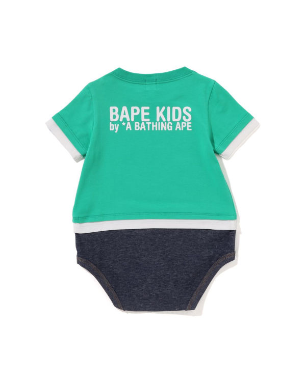 Bodysuit Bape Milo Face Layered Niños Verde Claro | UJICQ-3987