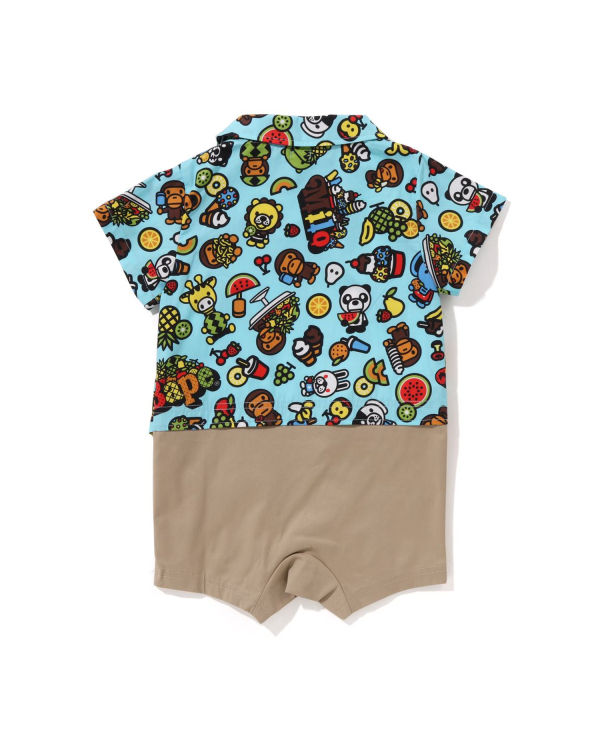 Bodysuit Bape Milo Mixed Fruit Layered Rompers Niños Azules Claro | OFYKJ-0473