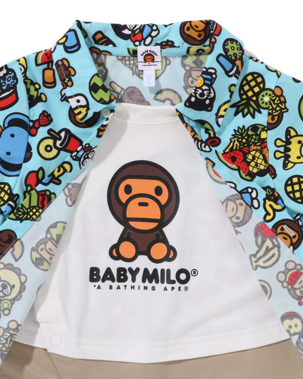 Bodysuit Bape Milo Mixed Fruit Layered Rompers Niños Azules Claro | OFYKJ-0473