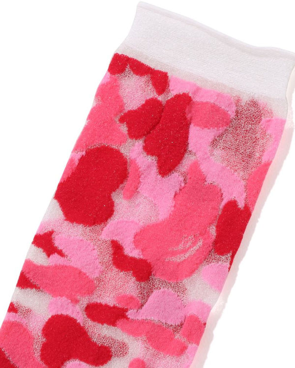 Calcetines Bape ABC Camo Clear Mujer Rosas | XQCWB-3109