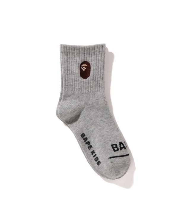 Calcetines Bape Ape Head Acanalado Niños Gris | DEGYA-2487