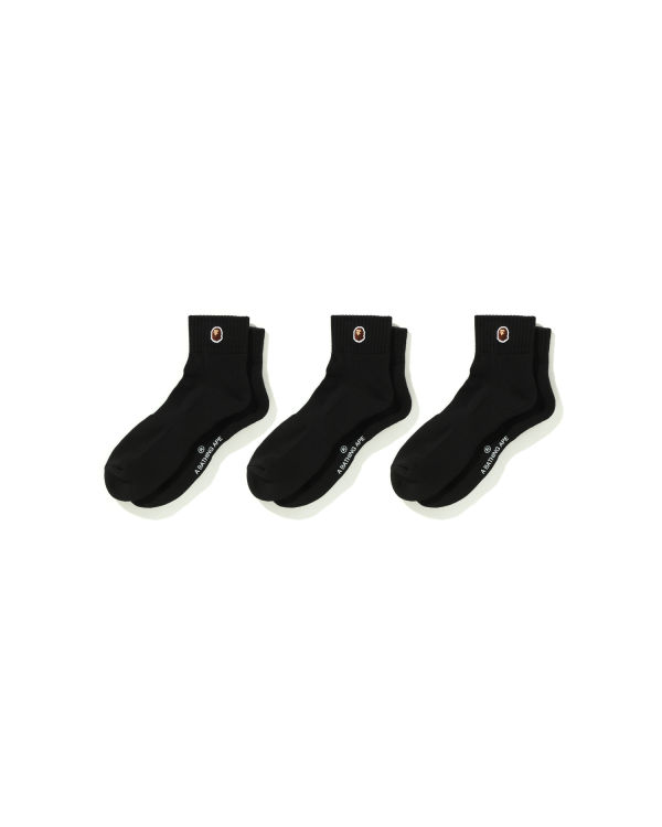 Calcetines Bape Ape Head One Point Ankle Hombre Negras | EBKZO-1657