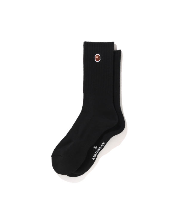 Calcetines Bape Ape Head One Point Hombre Negras | DTNEU-9120