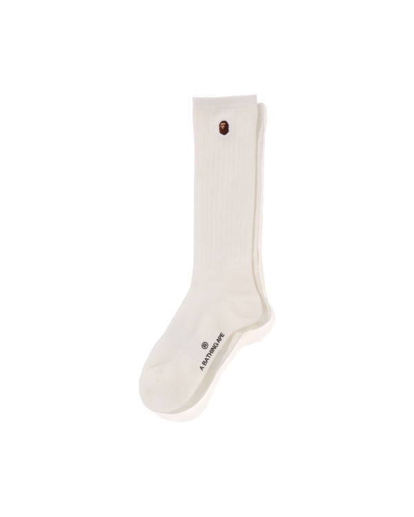 Calcetines Bape Ape Head One Point Mujer Blancas | CLEBO-6541