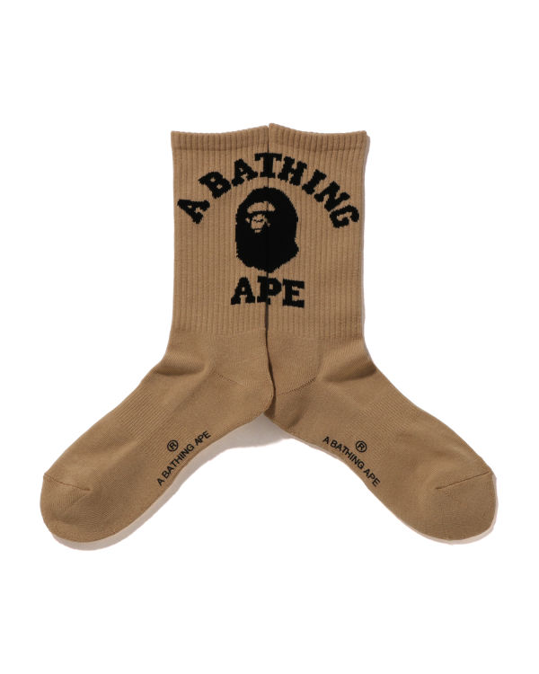 Calcetines Bape College Hombre Beige | RSOTD-9718