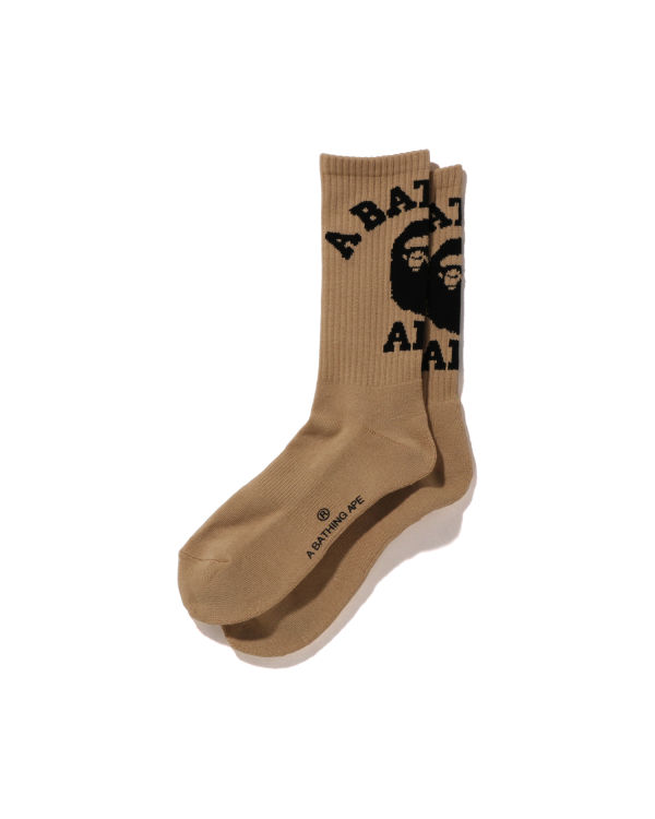 Calcetines Bape College Hombre Beige | RSOTD-9718