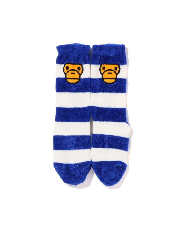 Calcetines Bape Hoop Milo Face Niños Azules | LNGTQ-6470