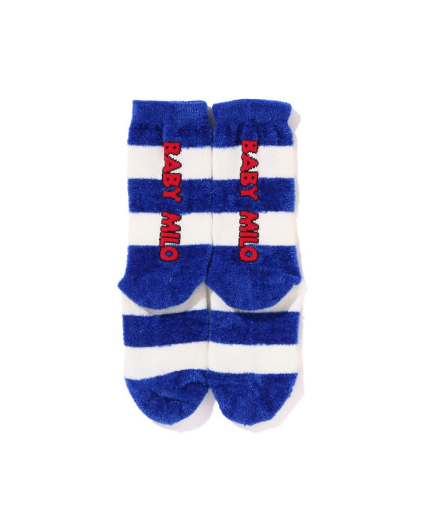 Calcetines Bape Hoop Milo Face Niños Azules | LNGTQ-6470