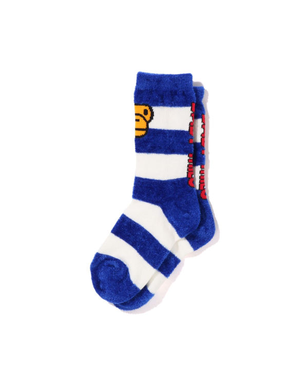 Calcetines Bape Hoop Milo Face Niños Azules | LNGTQ-6470