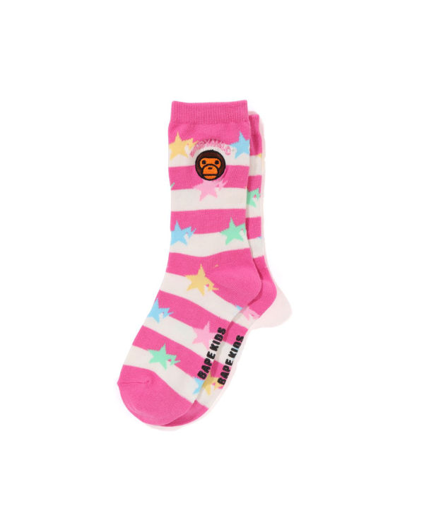 Calcetines Bape Hoop Milo Sta Niños Rosas | CZYHK-6123