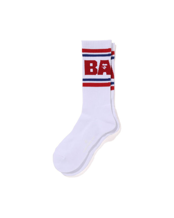 Calcetines Bape Line Hombre Rojas Claro | FRPOS-1403