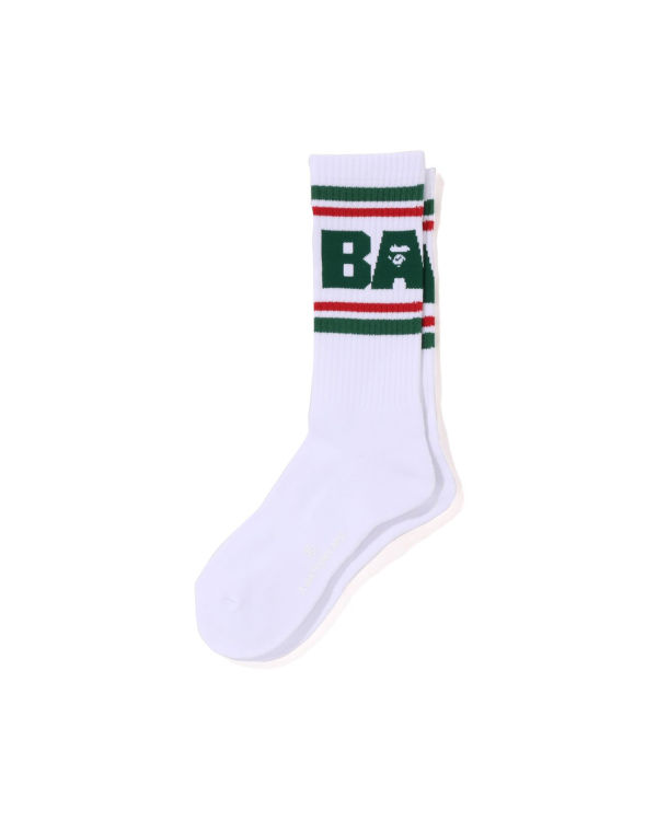 Calcetines Bape Line Hombre Verde Claro | VQBUY-3690