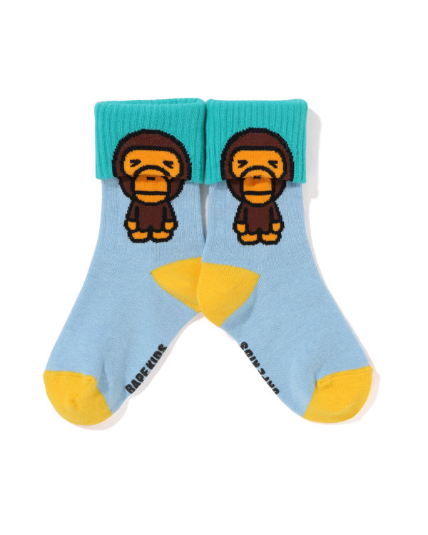 Calcetines Bape Milo Cuffs Niños Azules Claro | IPQRN-0184