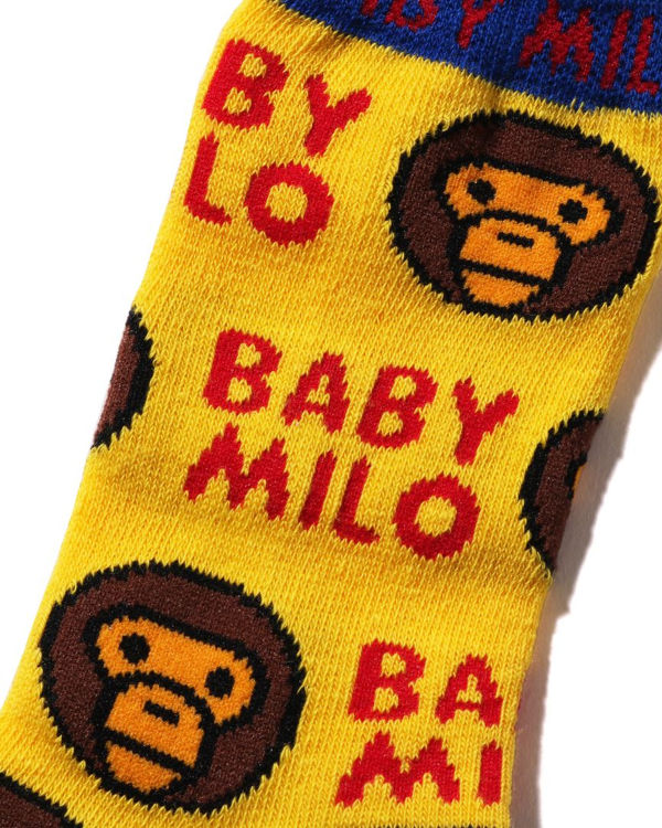 Calcetines Bape Milo Pattern Niños Amarillo | ZDQAJ-9270