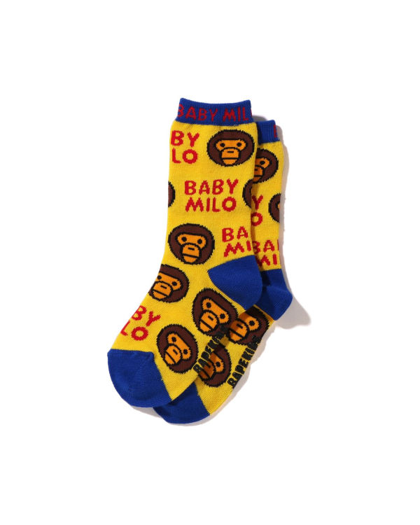 Calcetines Bape Milo Pattern Niños Amarillo | ZDQAJ-9270