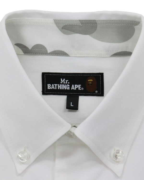 Camisas Bape Anchos Logo Print Hombre Blancas | YXPVT-2354