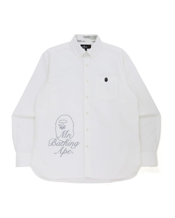 Camisas Bape Anchos Logo Print Hombre Blancas | YXPVT-2354