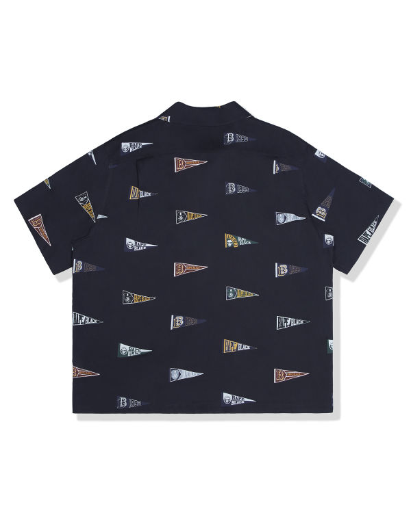 Camisas Bape Logo print short sleeve Hombre Negras | RSFBH-5209