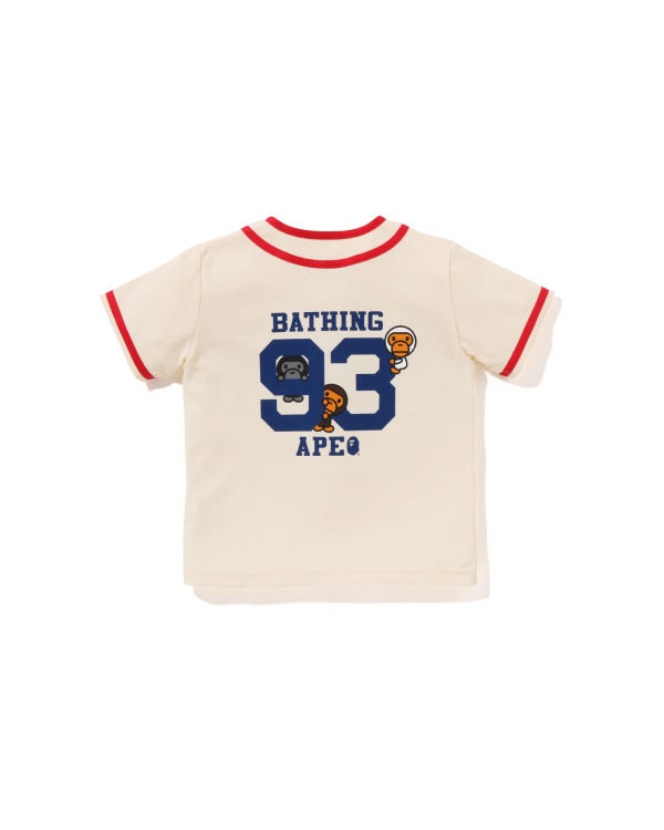 Camisas Bape Milo Baseball Niños Blancas | LFAIH-7985