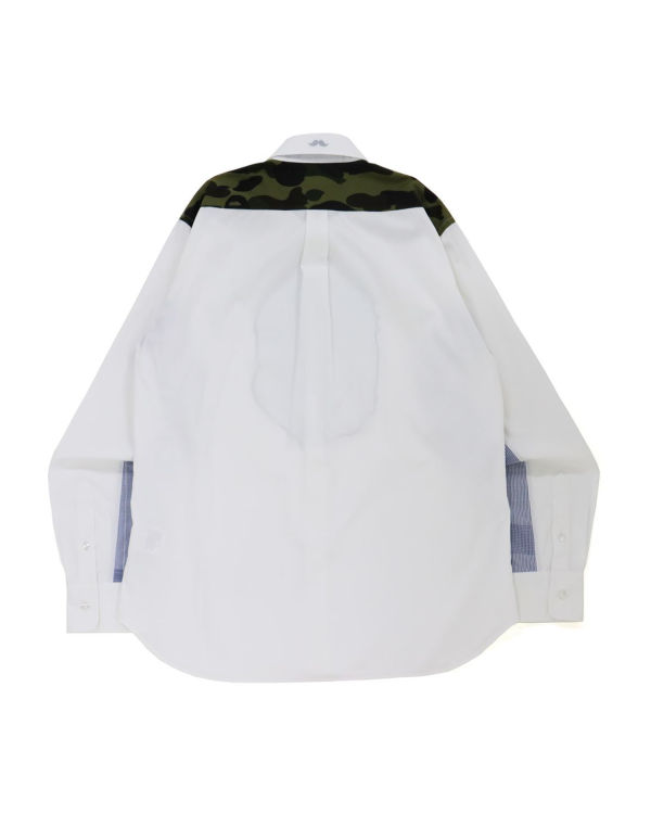 Camisas Bape Multi Pattern Hombre Blancas | KAORG-8901