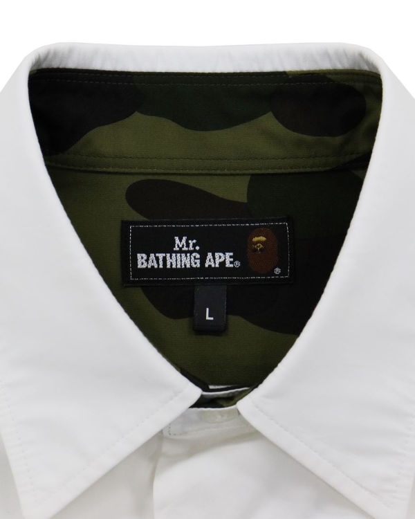 Camisas Bape Multi Pattern Hombre Blancas | KAORG-8901