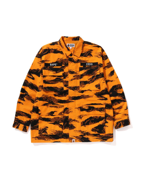 Camisas Bape Tiger Camo Relaxed Fit Military Hombre Naranjas | LUBHQ-2356