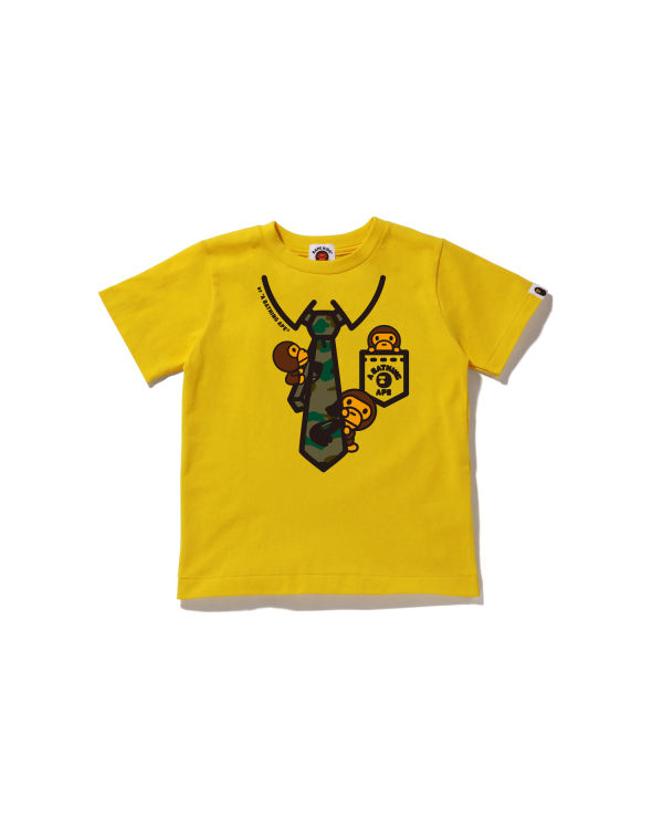 Camiseta Bape 1st Camo Milo Neck Print Niños Amarillo | FLPXG-0914