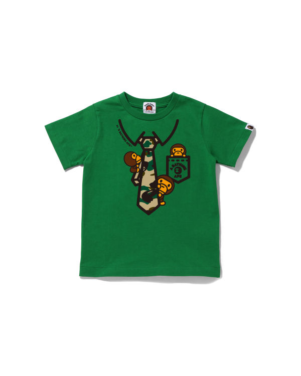 Camiseta Bape 1st Camo Milo Neck Print Niños Verde | KVUSJ-4076