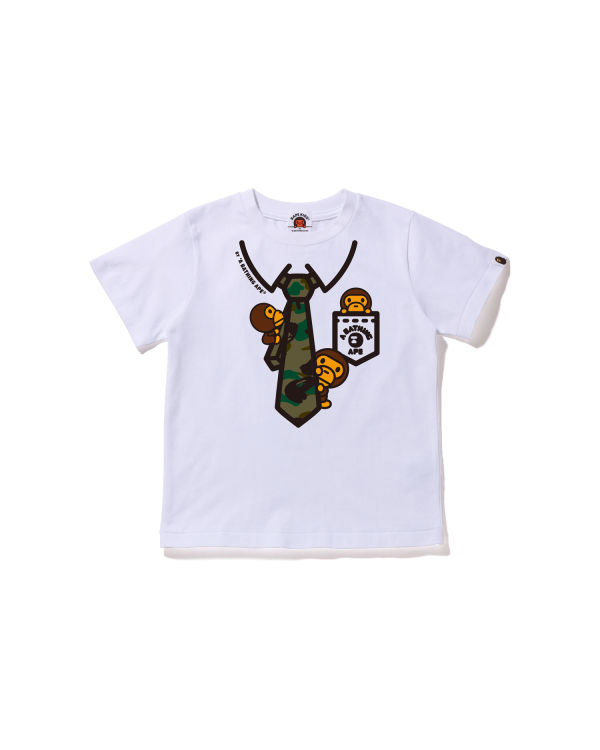 Camiseta Bape 1st Camo Milo Neck Print Niños Blancas | MVSWE-9263