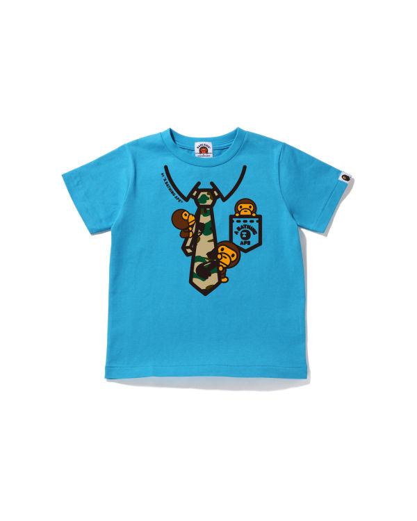 Camiseta Bape 1st Camo Milo Neck Print Niños Azules | ZFVWH-8613