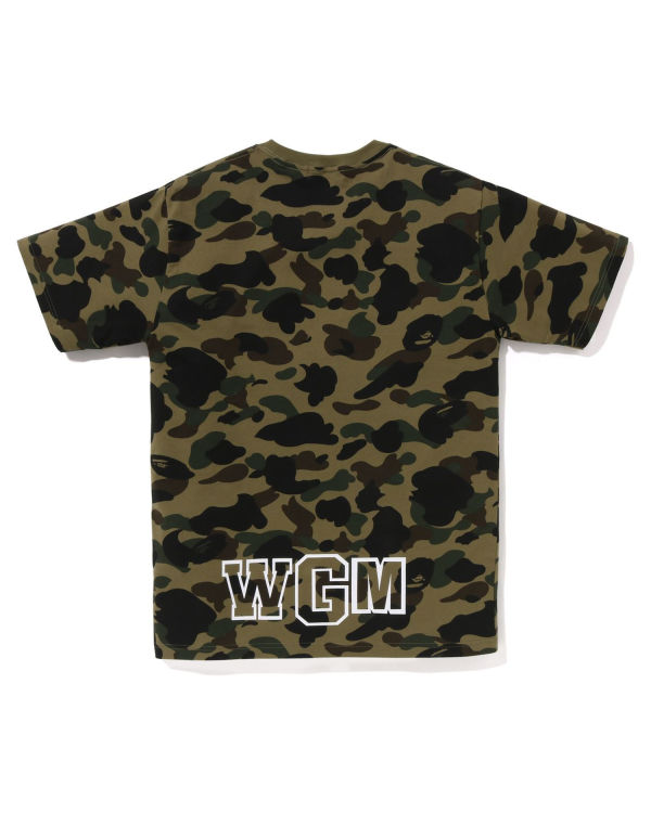 Camiseta Bape 1st Camo Shark Hombre Verde | OGCIA-9467