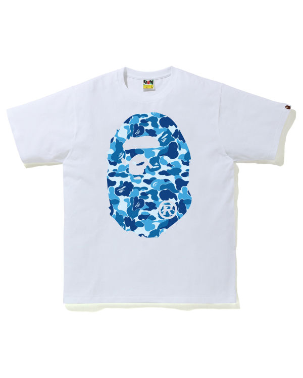 Camiseta Bape ABC Camo Big Ape Head Hombre Azules | DRLIZ-3810