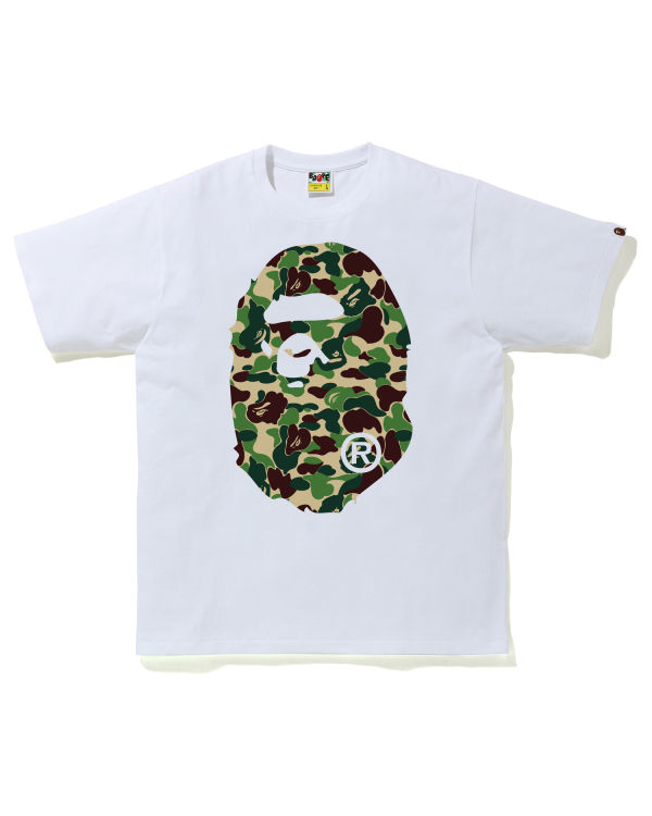 Camiseta Bape ABC Camo Big Ape Head Hombre Verde | QCGBA-3179