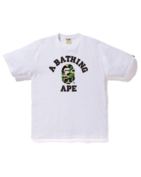 Camiseta Bape ABC Camo College Hombre Blancas | OMQXH-7452