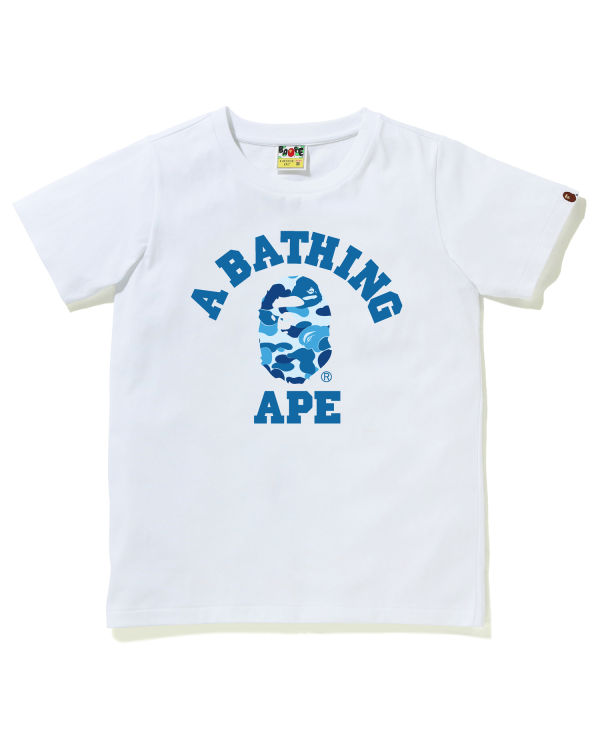 Camiseta Bape ABC Camo College Mujer Blancas | MGNQV-9680