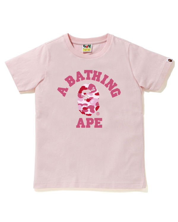 Camiseta Bape ABC Camo College Mujer Rosas | ZKDLX-2573