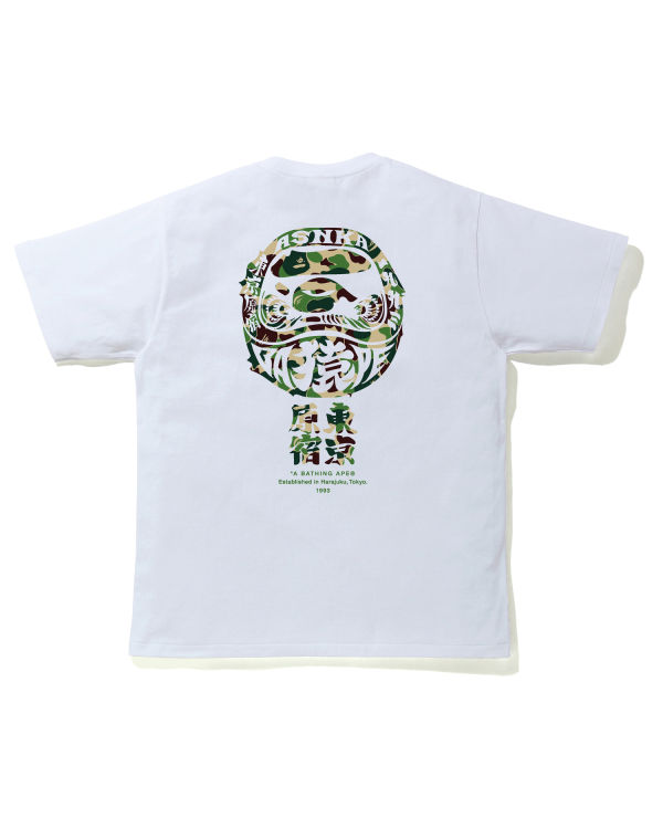 Camiseta Bape ABC Camo Daruma Hombre Verde | CZDXM-0546