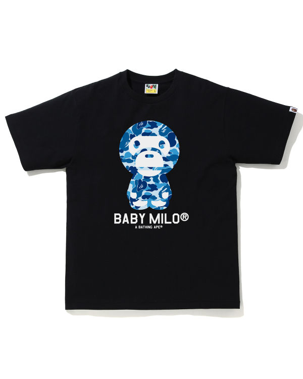 Camiseta Bape ABC Camo Milo Hombre Negras | FSWJC-9012