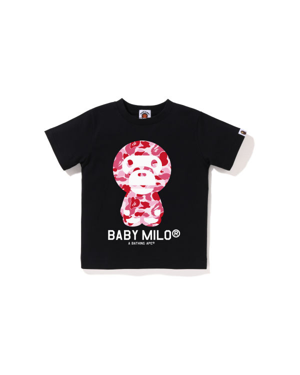 Camiseta Bape ABC Camo Milo Niños Negras | HADCY-6278