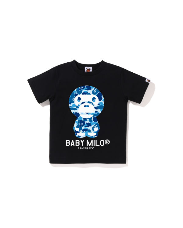 Camiseta Bape ABC Camo Milo Niños Negras | NCKAZ-6523