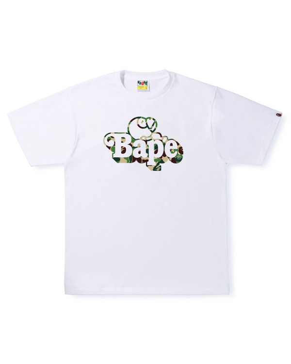 Camiseta Bape ABC Camo Milo On Hombre Blancas | MRJPW-5107