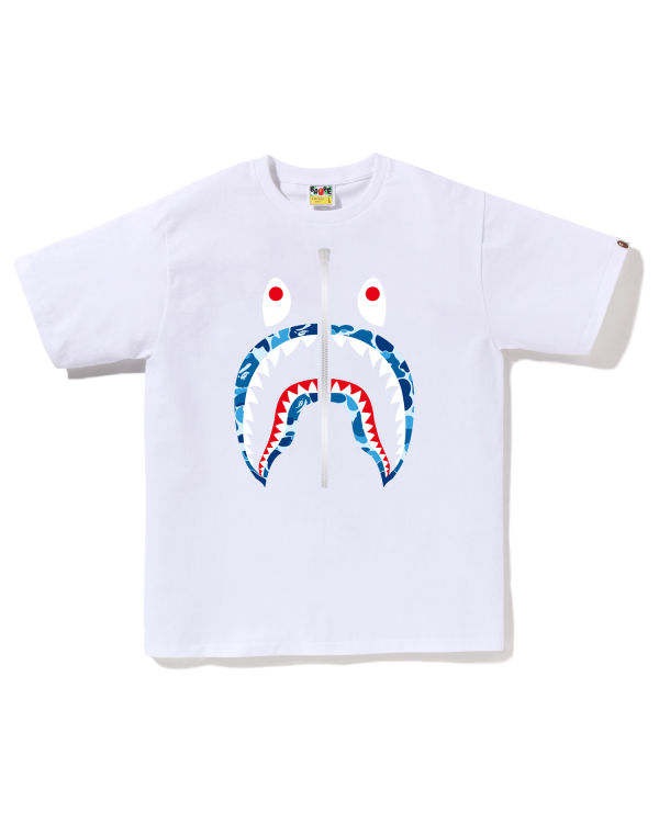 Camiseta Bape ABC Camo Shark Hombre Blancas | HMCNQ-9157