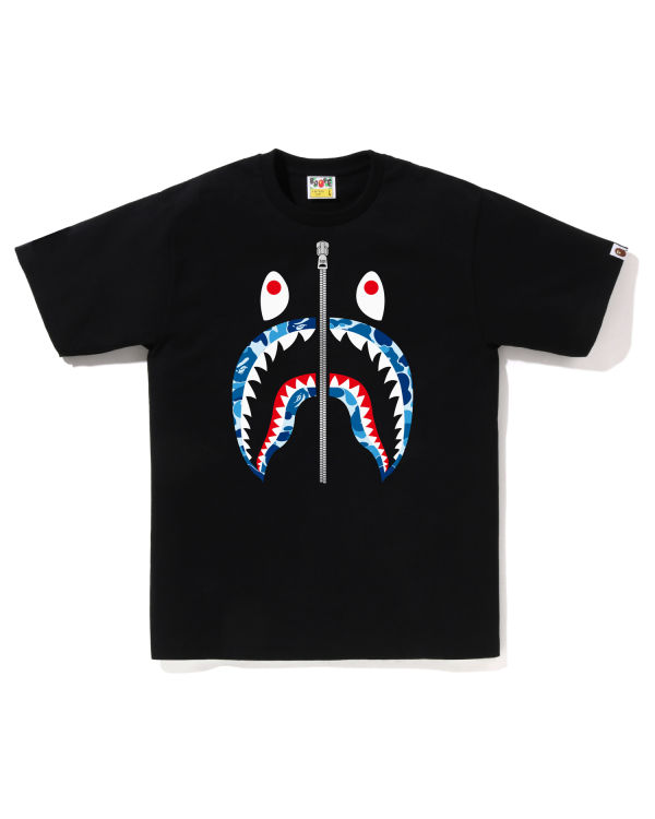 Camiseta Bape ABC Camo Shark Hombre Negras | BDKJV-3294