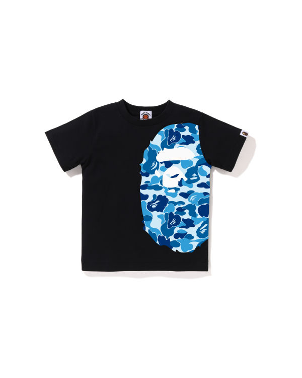 Camiseta Bape ABC Camo Side Big Ape Head Niños Negras | WYMEZ-1305