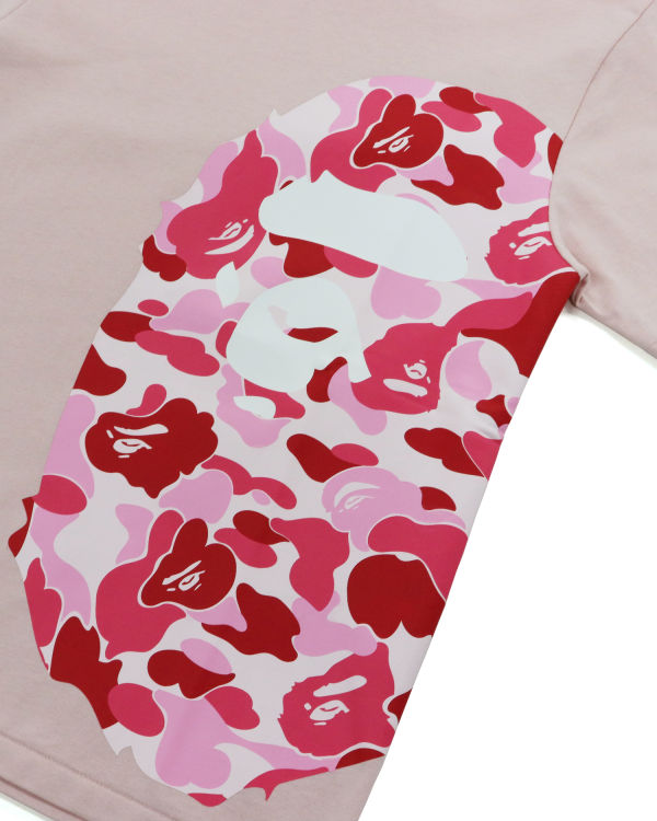 Camiseta Bape ABC Camo Side Big Ape Head Mujer Rosas | XKRPQ-8415