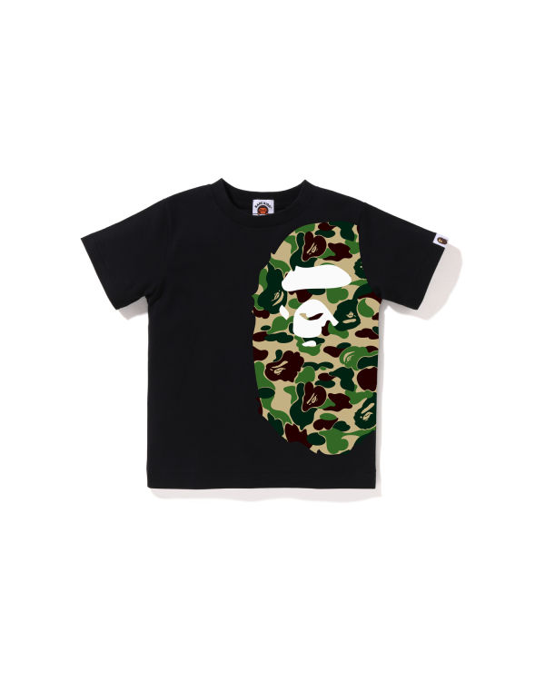 Camiseta Bape ABC Camo Side Big Ape Head Niños Negras | ZRNOT-1604