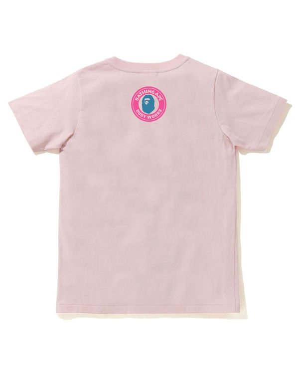 Camiseta Bape A Bathing Ape Letter Mujer Rosas | QDVOE-9754