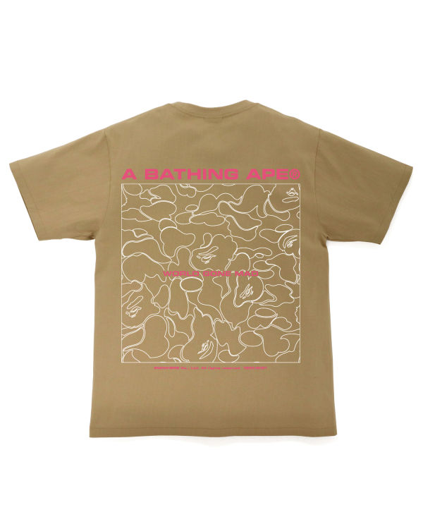 Camiseta Bape A Bathing Ape Line Camo Hombre Beige | RBKLD-9421